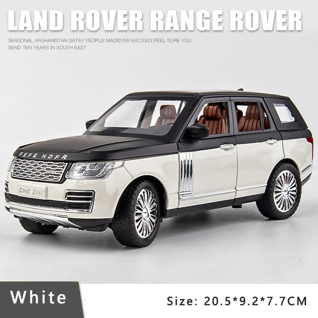 New 1:24 Range Rover Sport Alloy Car Model Simulation Sound And Light Pull Back Toy Car Metal Suv Boys Collection Ornaments Gift