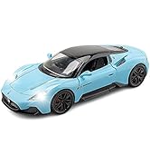 EROCK 1:24 Koenigsegg ONE die-cast car Model Toys, Open Door Design, Sound and Light Function, Suitable Gifts, Decorations, Collectibles, Toys for Adults and Children. (Purple-one)