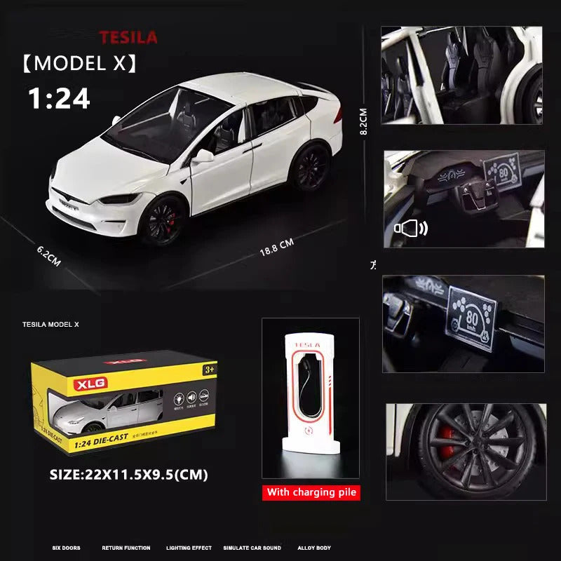 1:24 ModelX Alloy Car Model Simulation Sound And Light Pull Back Toy Car Metal Suv Electric Car Boys Collection Ornaments Gift