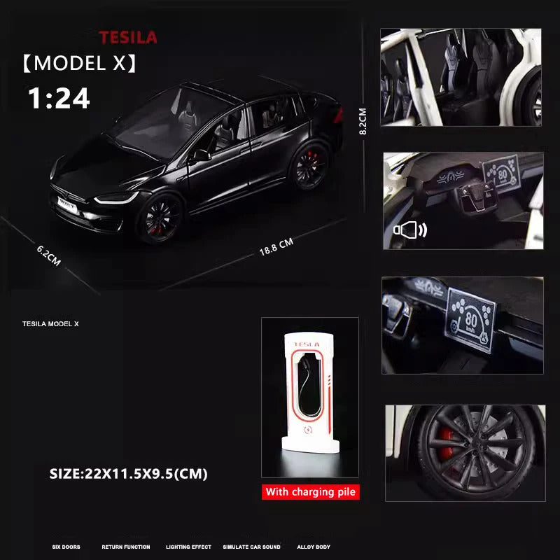 1:24 ModelX Alloy Car Model Simulation Sound And Light Pull Back Toy Car Metal Suv Electric Car Boys Collection Ornaments Gift