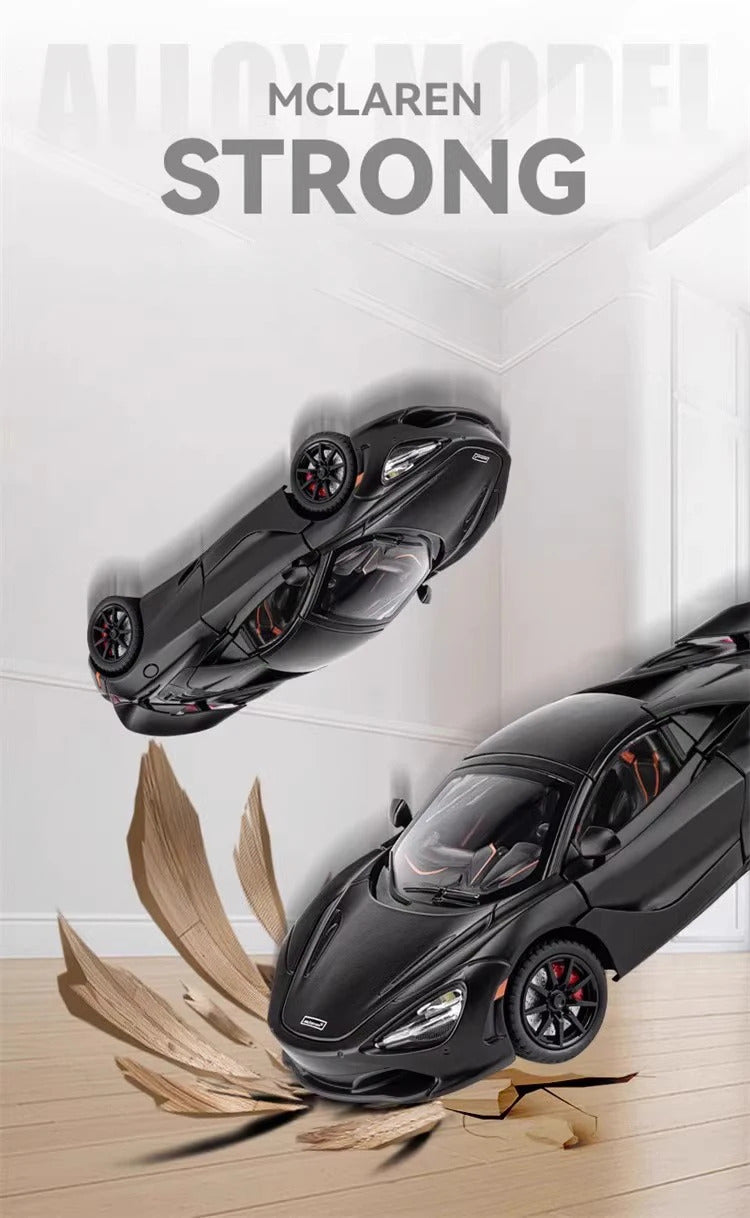 Mclaren 720s 1:24 Super Sportcar Sound & Light Miniatures Alloy Diecast Model Car Presents For Boyfriend Toys For Kid Gift Metal