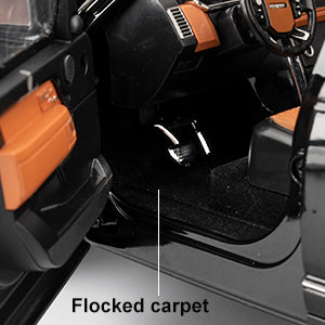 1/18 Scale Compatible for Land Rover Model Car，Zinc Alloy Pull Back Toy Diecast Car with Sound and Light，SUV Off-Road Vehicle，Children's Toy car ，Gifts for Boys and Girls Black