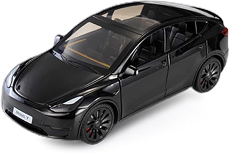 1/24 Model Y Toy Cars Alloy Diecast Model Car, Pull Back Model Y Model Car with Light, Big Model Y Diecast Car Model Toy Suitable for Kids Adults Birthday Gift (White)