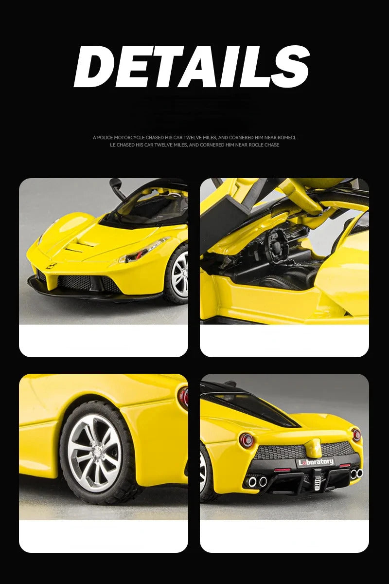 1:36 Ferrari Laferrari Sports car Toy Alloy Car Diecasts & Toy Vehicles Sound and light Car Model Collection Car Toys D160