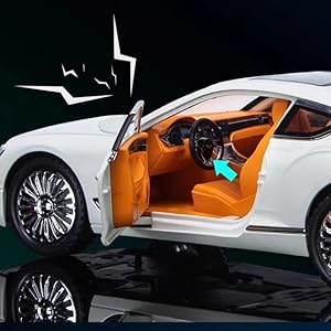 Toy Car Compatible for 1/24 Bentley Continental GT Model Car Alloy Diecast Collectible Pull Back Car Toy Door Can Be Opened for Boys Girls Gift(Green)