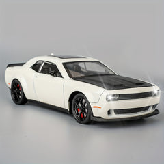1/24 Scale Super Model Car, Zinc Alloy Pull Back Toy Car With Sound And Light For Kids Boy Girl Birthday Gift Halloween, Christmas Gift