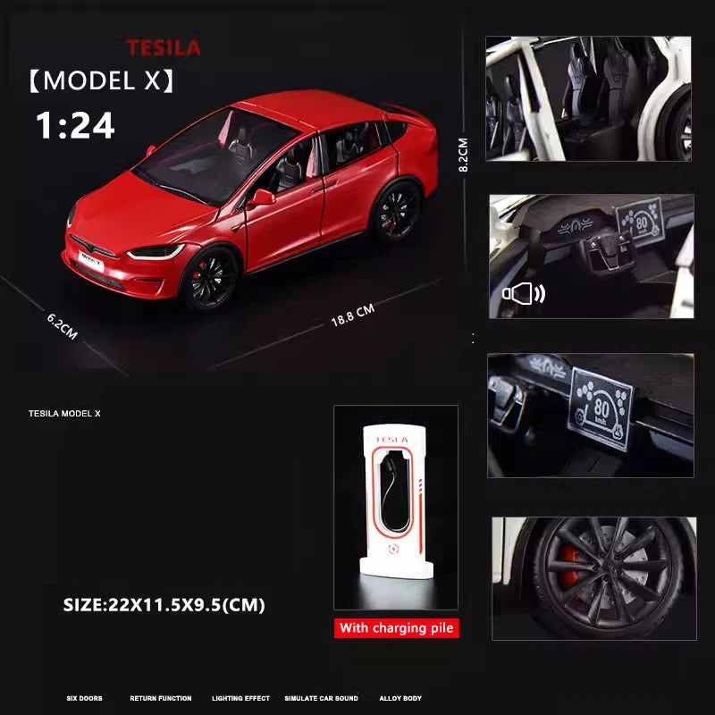 1:24 ModelX Alloy Car Model Simulation Sound And Light Pull Back Toy Car Metal Suv Electric Car Boys Collection Ornaments Gift