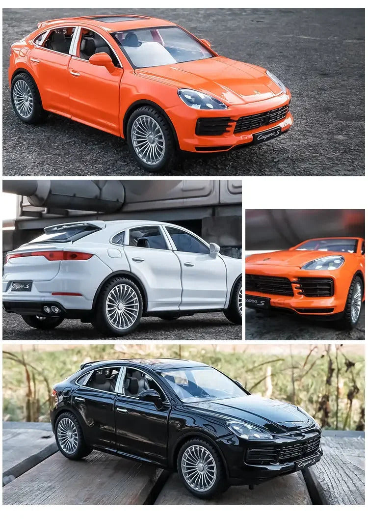 1:24 Porsche Cayenne S Turbo SUV Alloy Car Model Diecasts Metal Toy Car Model Simulation Sound Light Collection Kids Gift F384