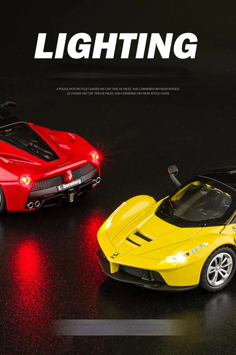 1:36 Ferrari Laferrari Sports car Toy Alloy Car Diecasts & Toy Vehicles Sound and light Car Model Collection Car Toys D160