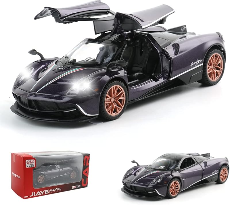 Diecast Toy Car McLaren 720S Sports Car Model,Zinc Alloy Simulation Casting Pull Back Vehicles,1:32 Scale Mini Supercar Toys with Lights and Music for Toddlers Kids Children Gift (720S-Green)