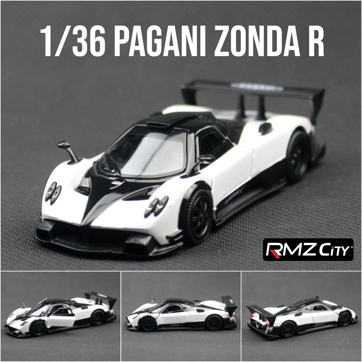 1/36 Pagani Zonda R Evolution Toy Car Model RMZ CiTY Diecast Racing Vehicle Miniature Pull Back Collection Gift For Children Boy