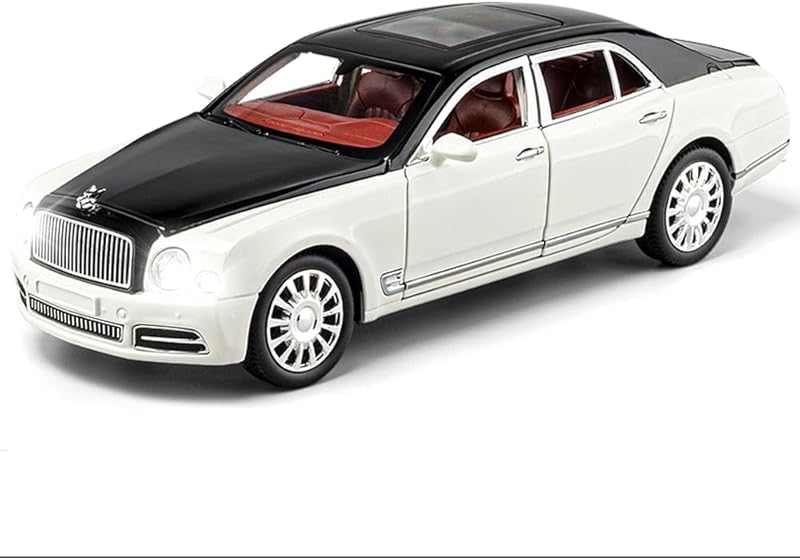 EROCK 1:24 Rolls Royce car Model, zinc Alloy car Model Toy with Sound Effects and Lights, Suitable for Adults and Children as Gifts, Decorations, Collectibles. (Black)