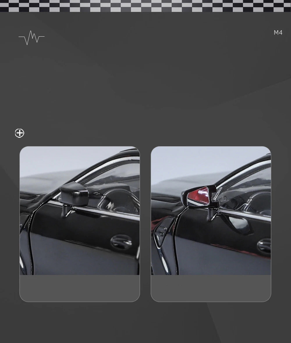 1:24 M4 G82 Coupe Alloy Sports Car Model Diecasts Metal Vehicles Car Model Simulation Sound Light Collection Chlidrens Toys Gift