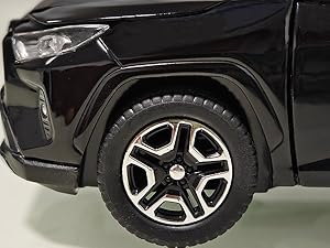 Model Car 1/32 RAV4 Toy Car Alloy Diecast Collectible Model with Light and Sound Toy Vehicle for Boys Kids Toddler Gift Black car