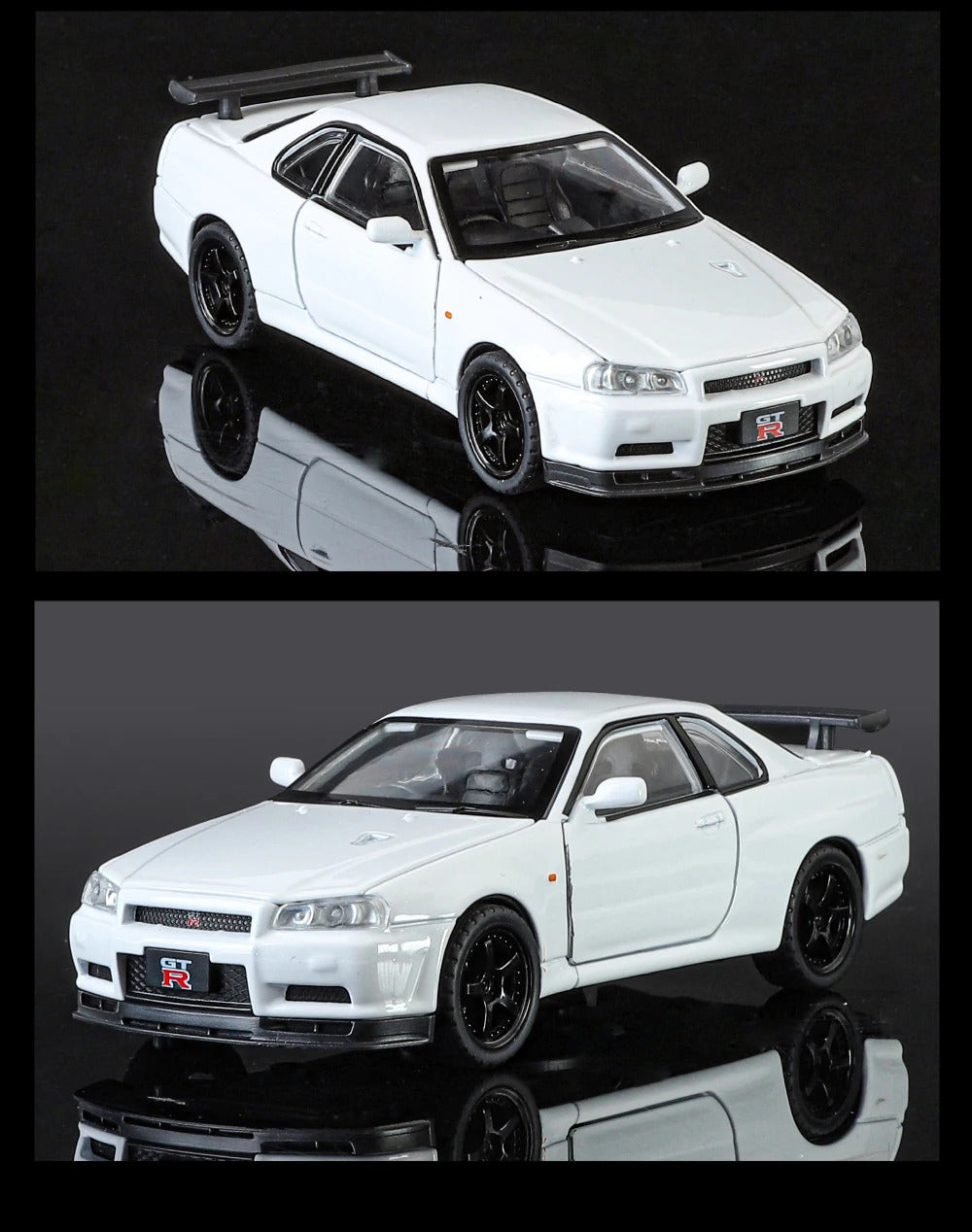 1:32 Nissan GTR R34 Skyline Supercar Alloy Metal Diecast Car Model Sound & Light Collection of Hobby Models Trendy Ornament Gift
