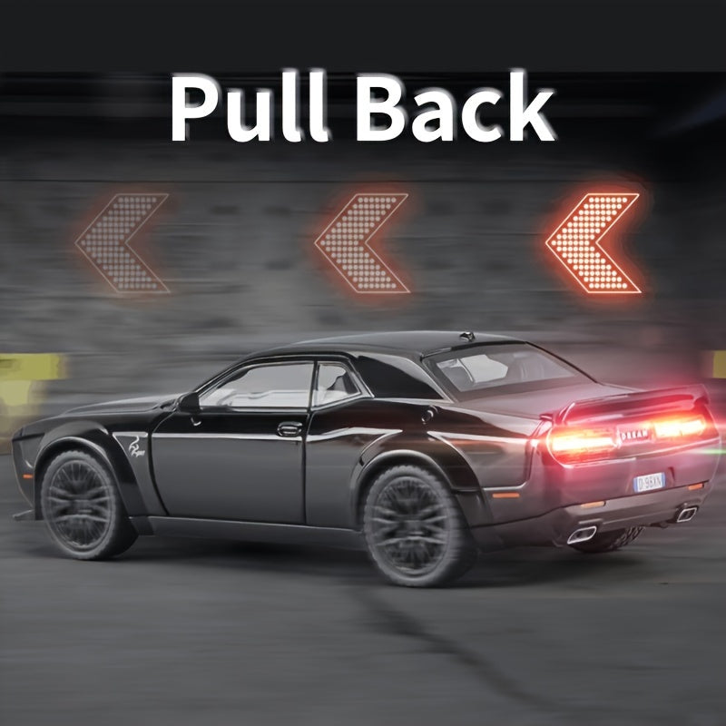 1:24 Scale Metal Die-cast Sports Car Model, Real Sound Effects and Lighting Functions, Suitable for Birthday Gifts, Christmas Gifts for Car Lovers