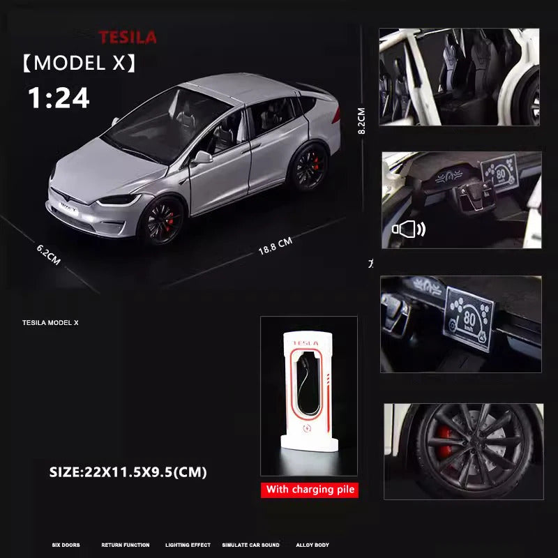 1:24 ModelX Alloy Car Model Simulation Sound And Light Pull Back Toy Car Metal Suv Electric Car Boys Collection Ornaments Gift