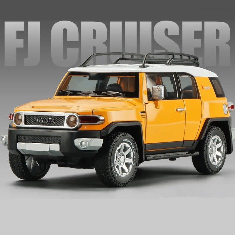 1:24 TOYOTA FJ Cruiser Alloy Car Model Diecast & Toy Metal Off-road Vehicles Car Model Simulation Sound and Light Childrens Gift