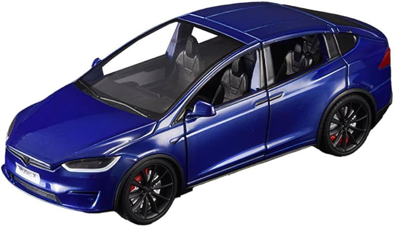 1/24 Model Y Toy Cars Alloy Diecast Model Car, Pull Back Model Y Model Car with Light, Big Model Y Diecast Car Model Toy Suitable for Kids Adults Birthday Gift (White)