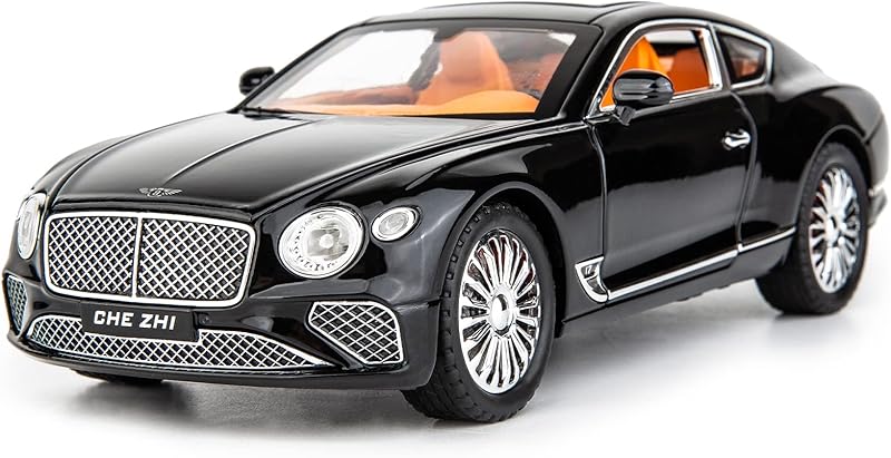 Toy Car Compatible for 1/24 Bentley Continental GT Model Car Alloy Diecast Collectible Pull Back Car Toy Door Can Be Opened for Boys Girls Gift(Green)