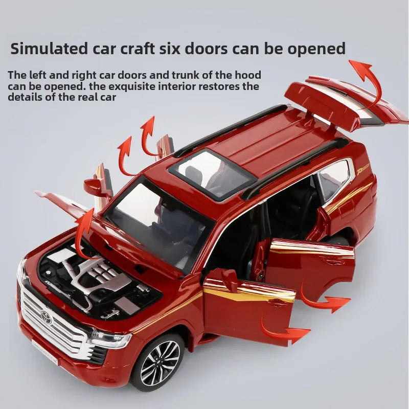 [CubeFun]1:32 Toyota Land Cruiser LC300 Alloy Car Model SUV Diecast Metal Sound Light High Simulation Collection Gifts Toys
