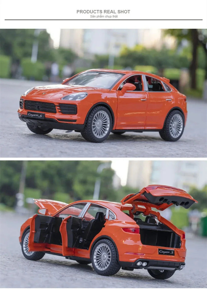 1:24 Porsche Cayenne S Turbo SUV Alloy Car Model Diecasts Metal Toy Car Model Simulation Sound Light Collection Kids Gift F384