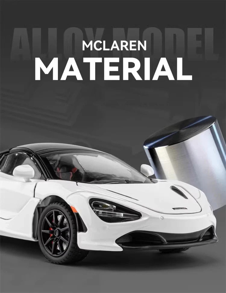 Mclaren 720s 1:24 Super Sportcar Sound & Light Miniatures Alloy Diecast Model Car Presents For Boyfriend Toys For Kid Gift Metal