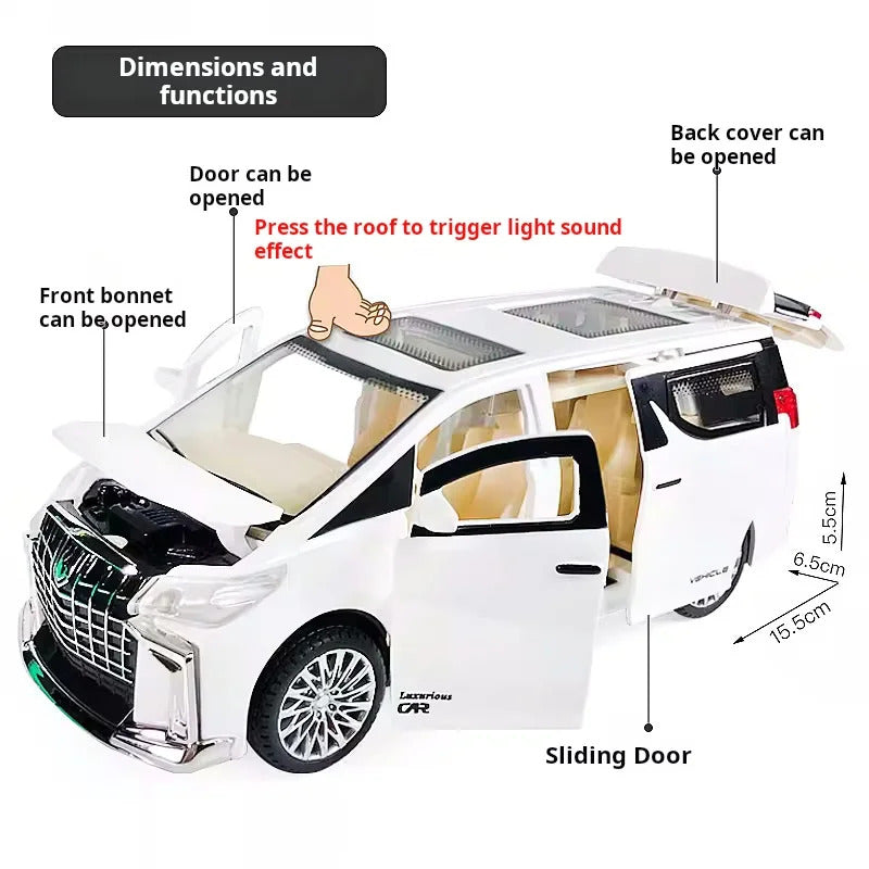 Children's Inertia Pull-back Car Toy with Lighting Sound Simulation Commercial Car Model Boy Gift Toy Car Kids Holiday Gift