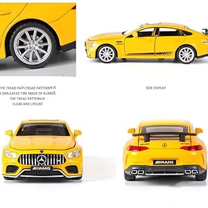 1/32 Benz AMG GT63 Model Car Zinc Alloy Diecast Collectible Toy Car Pull Back with Light and Sound Toy Vehicle for 3+ Years Old Kids(Red)