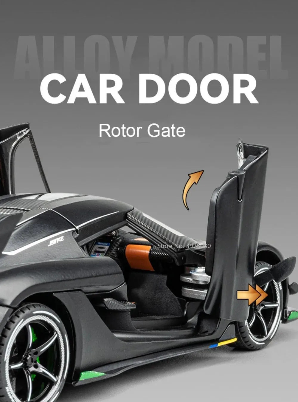 1:24 Scale Jesko Sports Cars Models Toys Alloy Diecast Wheel Pull Back Supercar 4 Doors Opened Vehicles for Boys Birthday Gifts