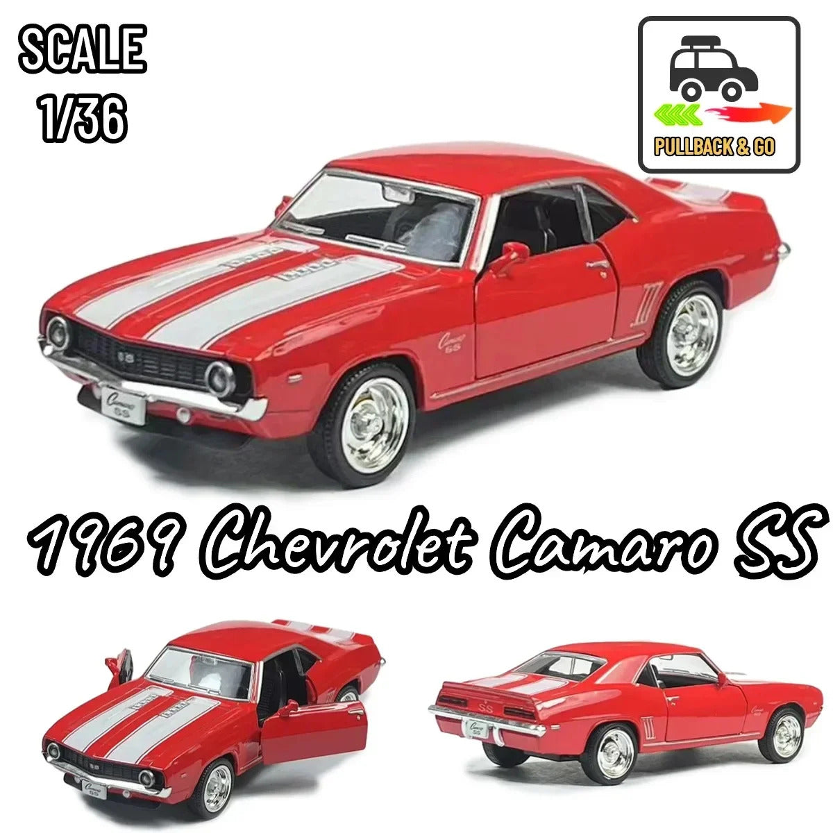1:36 Scale Chevrolet Corvette C6R C7 Replica Diecast Model Car Interior Decoration Collection Gift for Boy and Toy Car Collector
