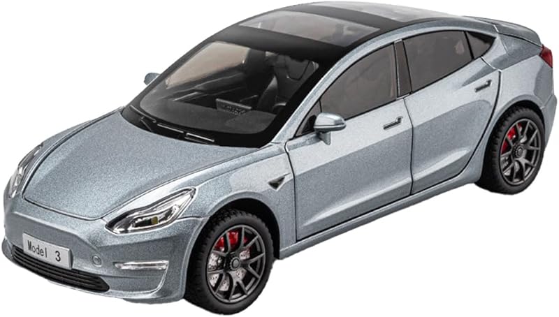 1/24 Model Y Toy Cars Alloy Diecast Model Car, Pull Back Model Y Model Car with Light, Big Model Y Diecast Car Model Toy Suitable for Kids Adults Birthday Gift (White)