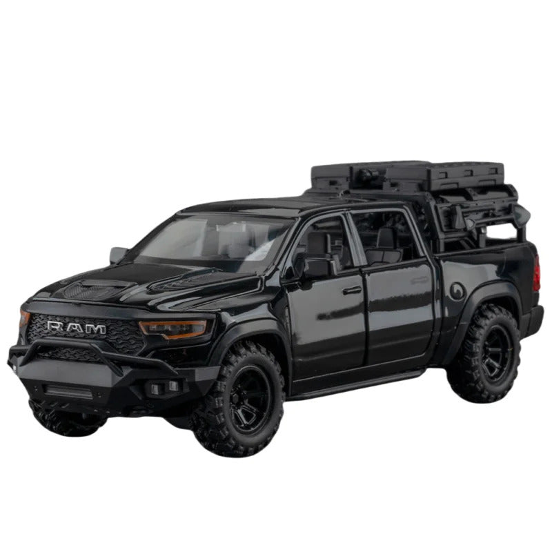 Diecast 1:32 RAM 1000 TRX Mammoth Pickup Alloy Model Car Toy Metal Casting Sound and Light Car Toys For Children Vehicle Toy Set