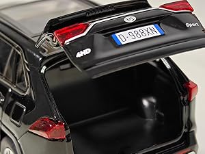 Model Car 1/32 RAV4 Toy Car Alloy Diecast Collectible Model with Light and Sound Toy Vehicle for Boys Kids Toddler Gift Black car