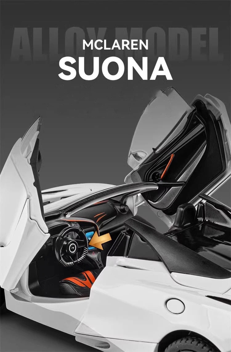 Mclaren 720s 1:24 Super Sportcar Sound & Light Miniatures Alloy Diecast Model Car Presents For Boyfriend Toys For Kid Gift Metal