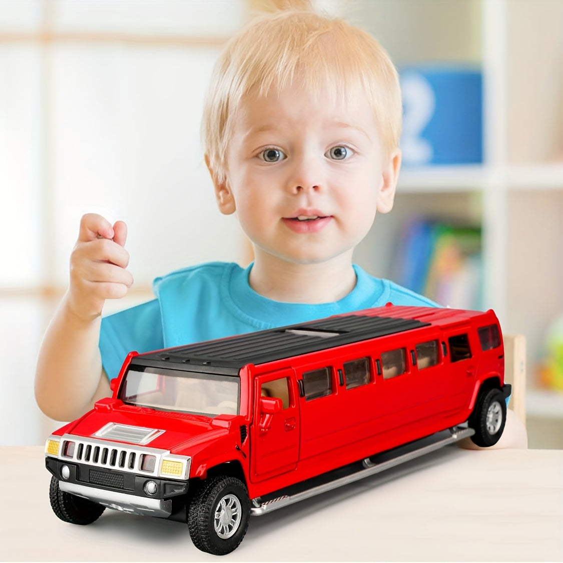 1/32 For Metal Simulation Sedan Lengthened Pull Back Sound And Light, ZincAlloy Children's Car Model Toy Collection Ornaments (Yellow)